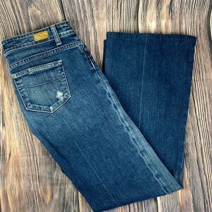 ❤️❤️ Woman’s Paige “Robertson” Wide Leg (10”) Blue Distressed Jeans- Size 29/29